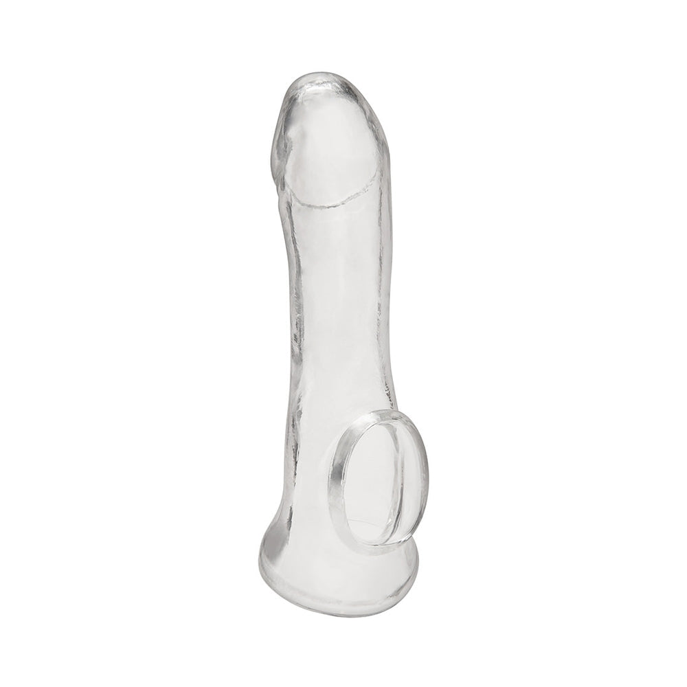BLUE LINE 6.25 IN. TRANSPARENT PENIS ENHANCING SLEEVE EXTENSION