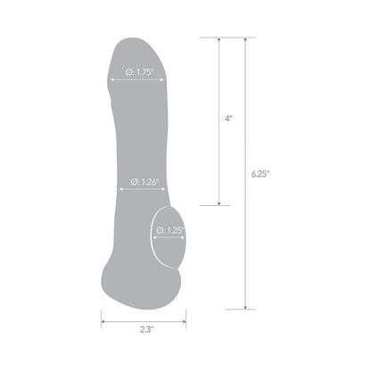 BLUE LINE 6.25 IN. TRANSPARENT PENIS ENHANCING SLEEVE EXTENSION