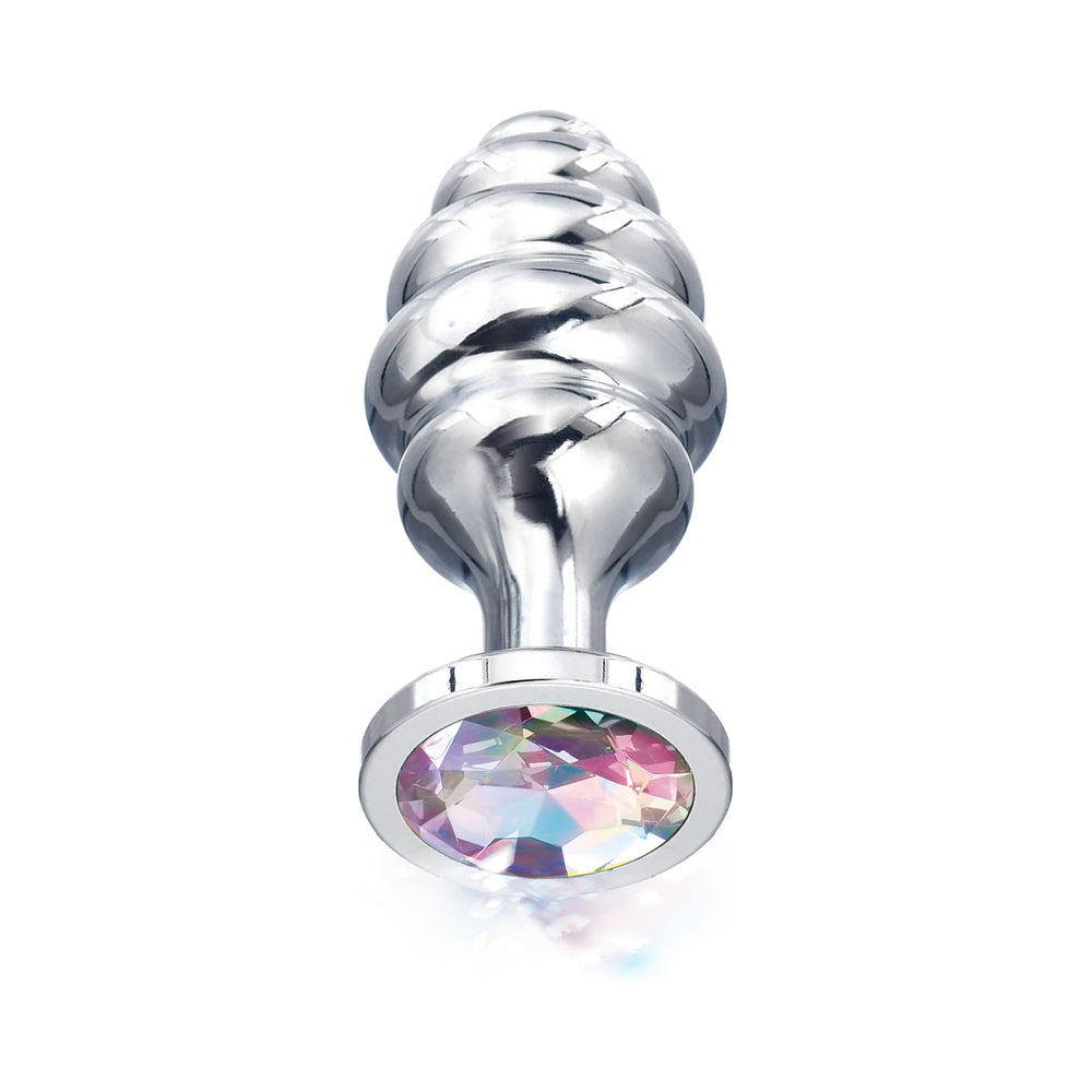GLOBAL NOVELTIES - NIXIE RIBBED METAL BUTT PLUG HONEY DIPPER MEDIUM
