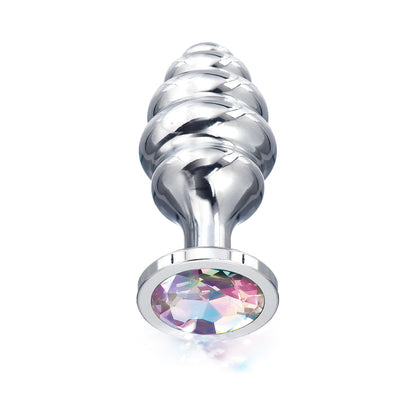 GLOBAL NOVELTIES - NIXIE RIBBED METAL BUTT PLUG HONEY DIPPER MEDIUM