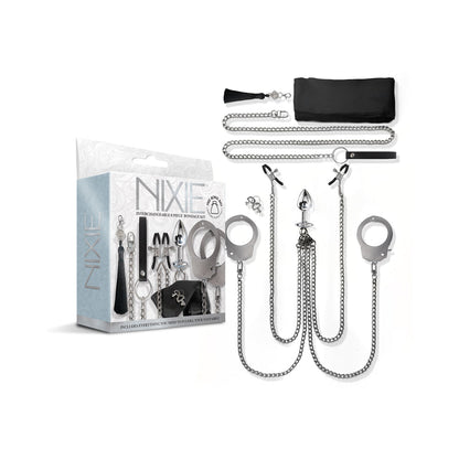 GLOBAL NOVELTIES - NIXIE METAL BONDAGE 8-PIECE KIT SILVER