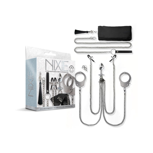 GLOBAL NOVELTIES - NIXIE METAL BONDAGE 8-PIECE KIT SILVER