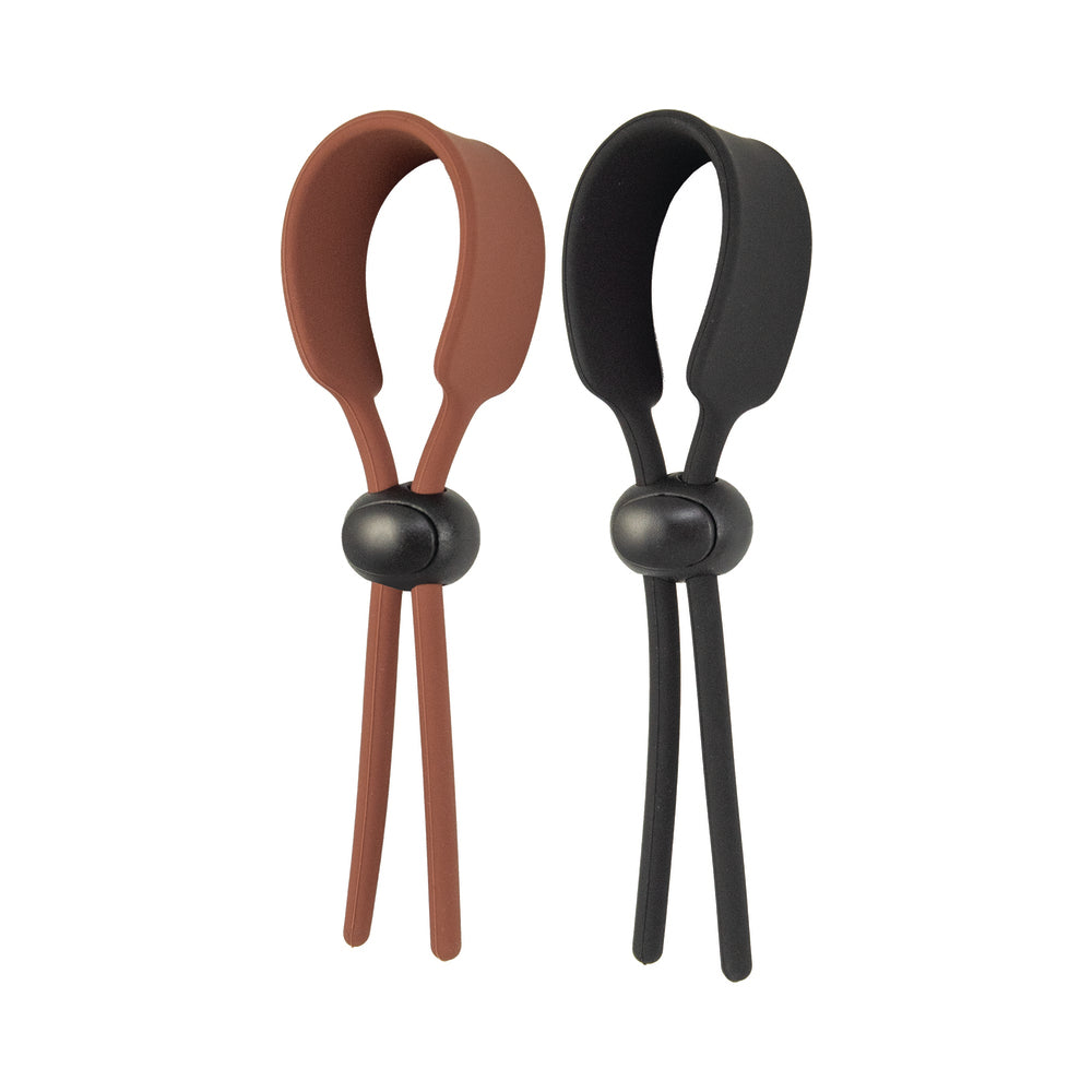 COCK LOOPS ADJUSTABLE COCK TIES BROWN & BLACK