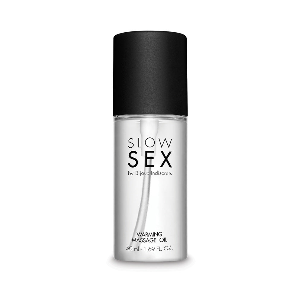 BIJOUX INDISCRETS SLOW SEX WARMING MASSAGE OIL 1.69 OZ.