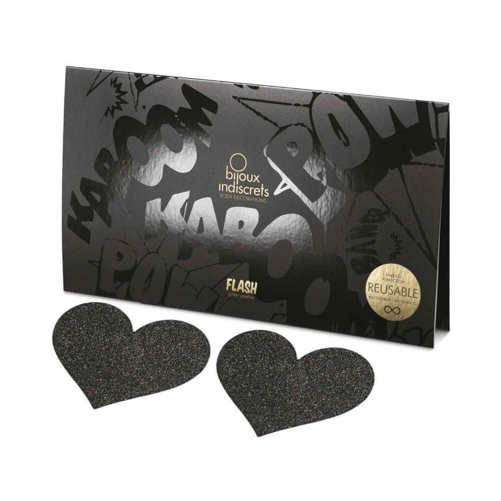 BIJOUX INDISCRETS - FLASH REUSABLE GLITTER PASTIES HEART