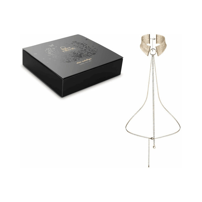 BIJOUX INDISCRETS DESIR METALLIQUE MESH COLLAR GOLD