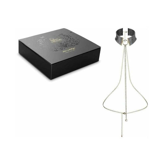 BIJOUX INDISCRETS DESIR METALLIQUE MESH COLLAR BLACK