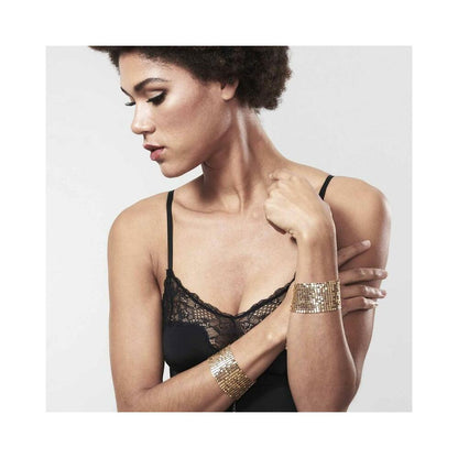 BIJOUX INDISCRETS DESIR METALLIQUE MESH HANDCUFFS GOLD