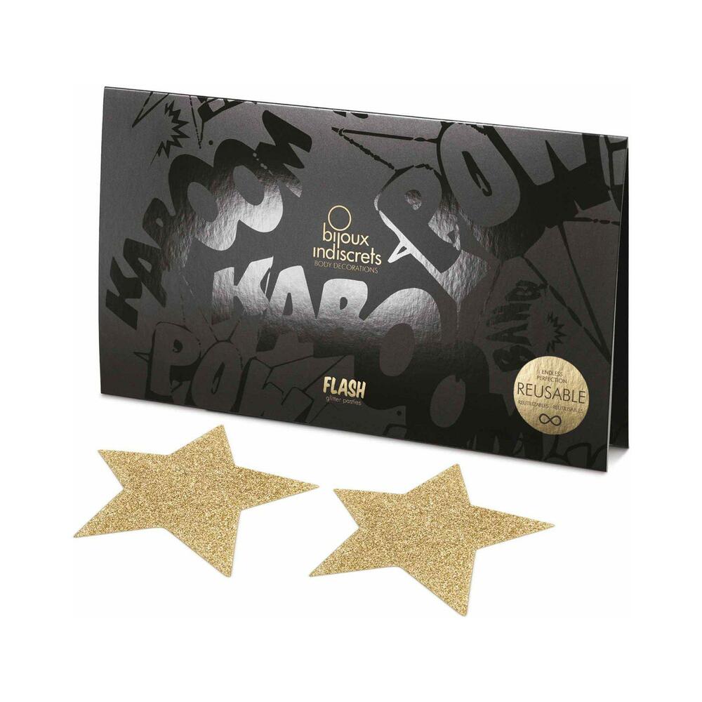 BIJOUX INDISCRETS - FLASH REUSABLE GLITTER PASTIES STAR