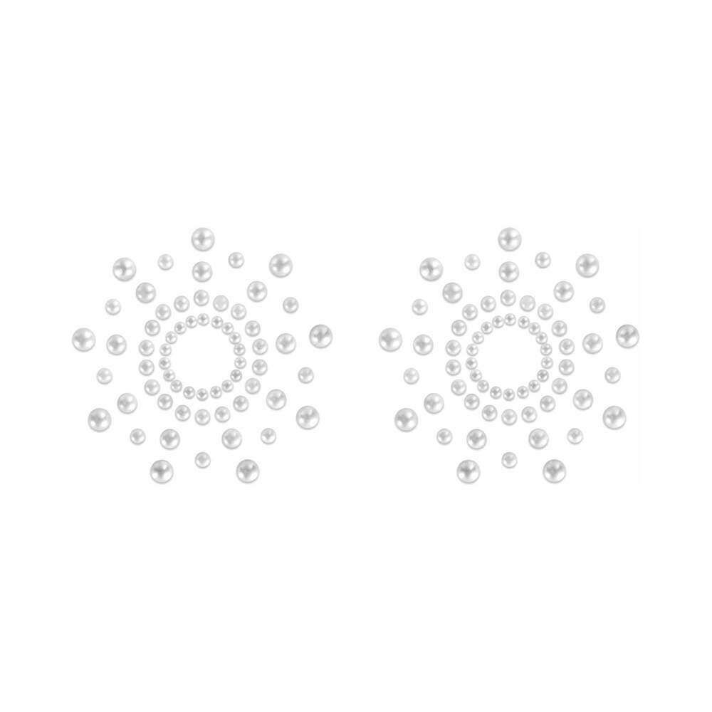 BIJOUX INDISCRETS MIMI RHINESTONE PASTIES CIRCLES PEARL