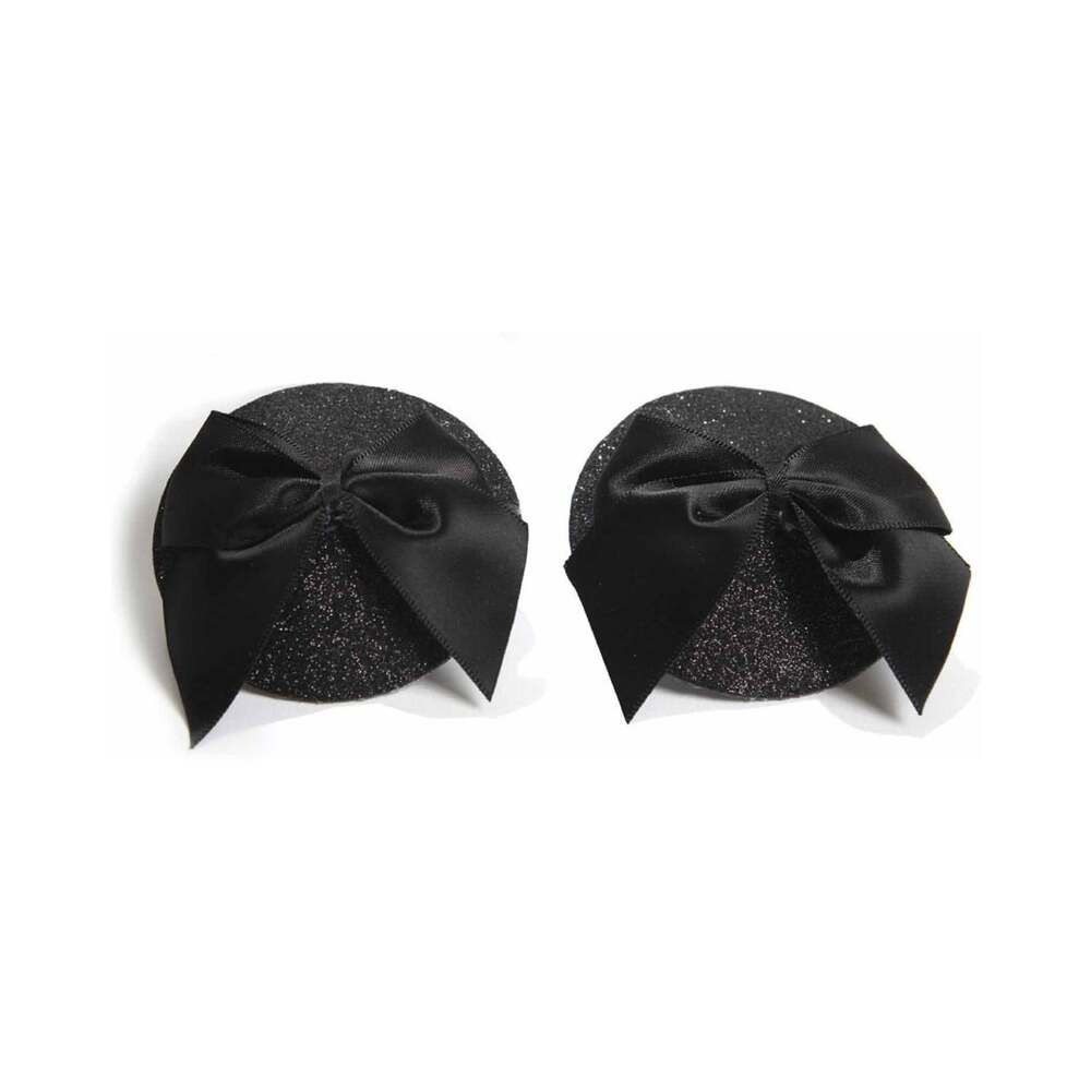 BIJOUX INDISCRETS BURLESQUE PASTIES GLITTER & SATIN BOW