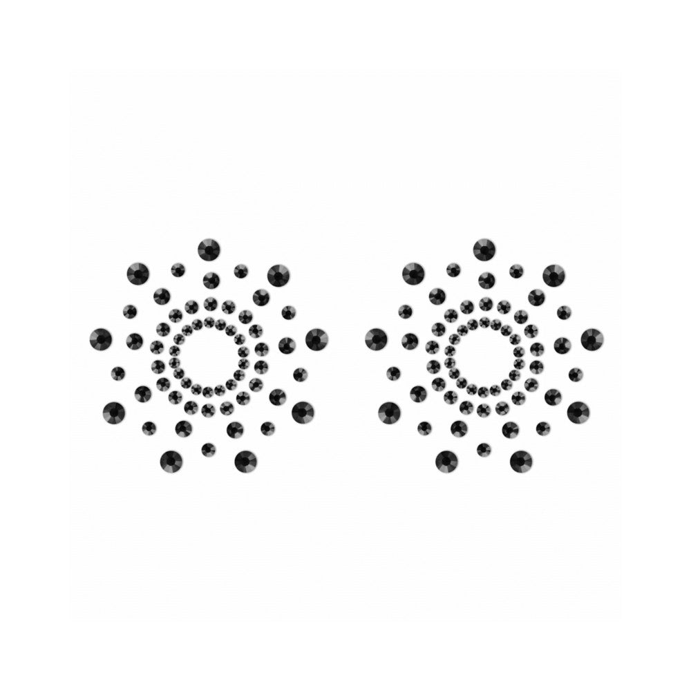 BIJOUX INDISCRETS MIMI RHINESTONE PASTIES CIRCLES BLACK