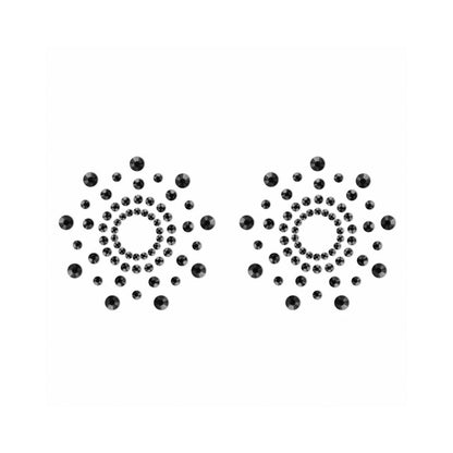 BIJOUX INDISCRETS MIMI RHINESTONE PASTIES CIRCLES BLACK