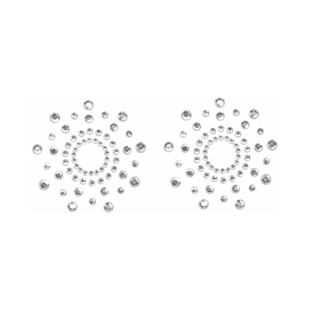 BIJOUX INDISCRETS MIMI RHINESTONE PASTIES CIRCLES CRYSTAL CLEAR