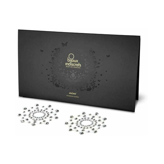 BIJOUX INDISCRETS MIMI RHINESTONE PASTIES CIRCLES CRYSTAL CLEAR