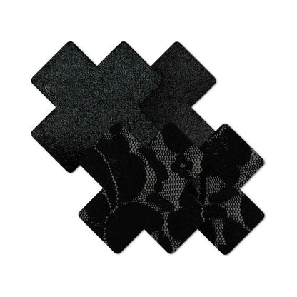 BRISTOLS 6 - NIPPIES BASIC BLACK CROSSES PASTIES SIZE B