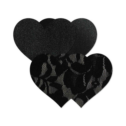 BRISTOLS 6 - NIPPIES BASIC BLACK HEARTS PASTIES SIZE C