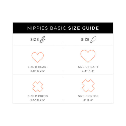 BRISTOLS 6 - NIPPIES BASIC BLACK CROSSES PASTIES SIZE C