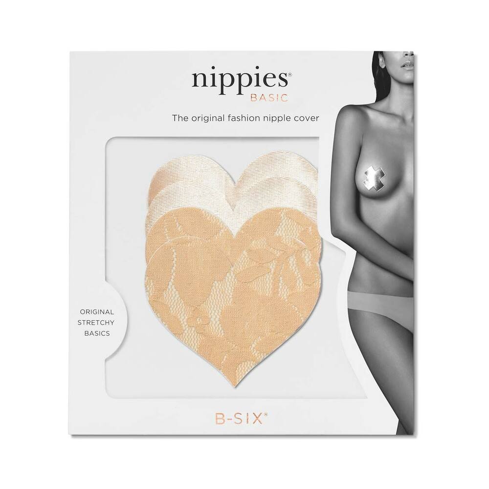 NIPPIES BASIC CREME HEARTS PASTIES SIZE B