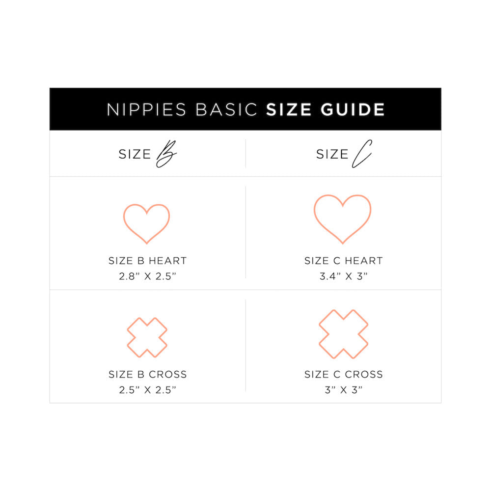 BRISTOLS 6 - PEGATINAS BÁSICAS DE CORAZONES NIPPIES TALLA B