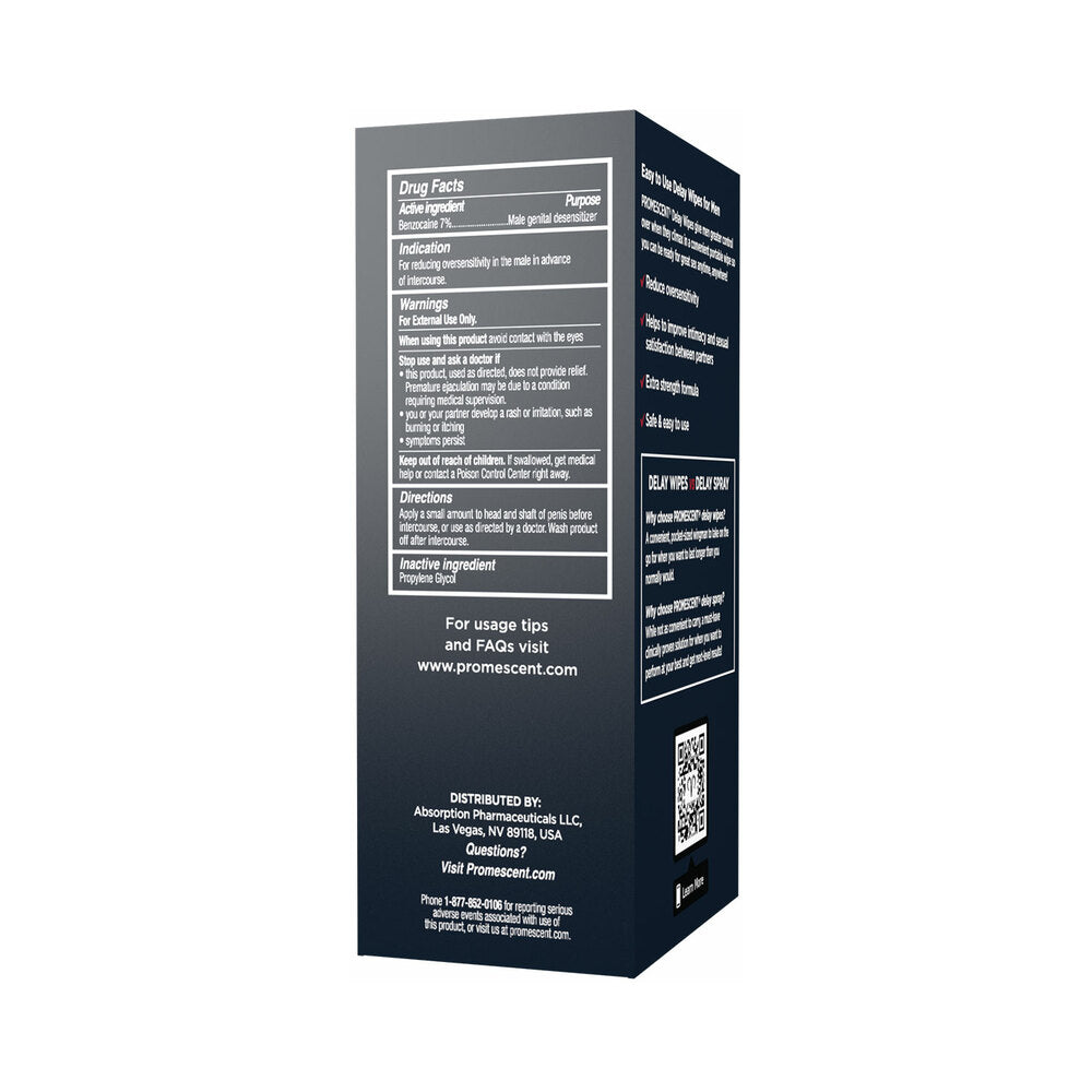 PROMESCENT - DELAY WIPES 15-PACK