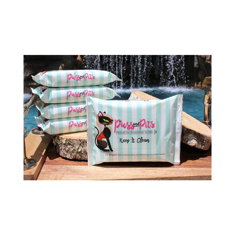 PUSS & PITS - PUSS AND PITS WIPES 15-PACK