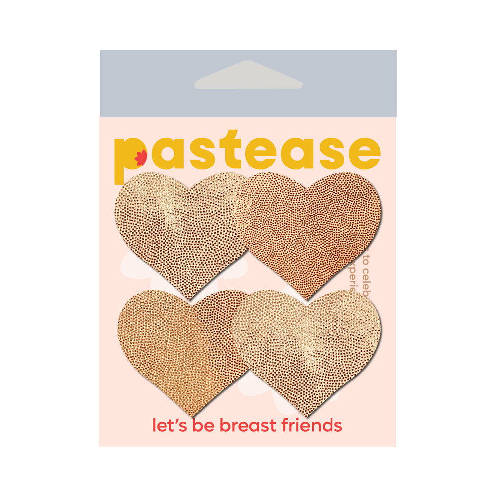 PASTEASE PETITES LIQUID HEARTS PASTIES ROSE GOLD 2-PACK