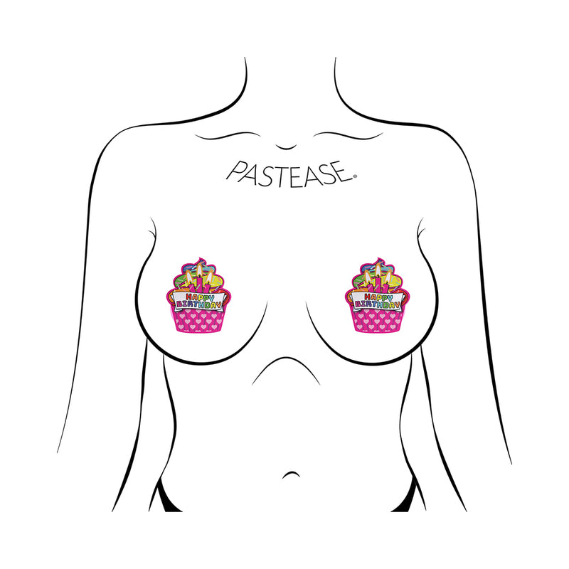 PASTEASE - HAPPY BIRTHDAY CUPCAKE PASTIES PINK
