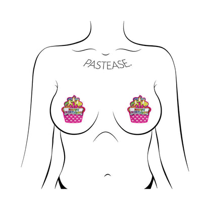 PASTEASE - HAPPY BIRTHDAY CUPCAKE PASTIES PINK