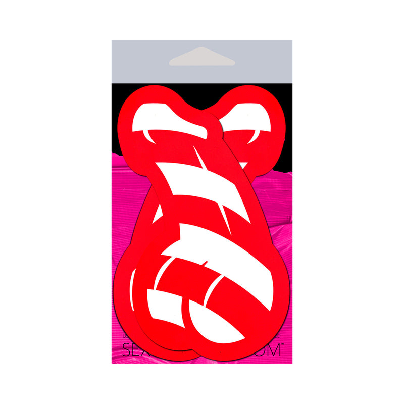 PASTEASE - CANDY CANE PENIS PASTIES RED/WHITE
