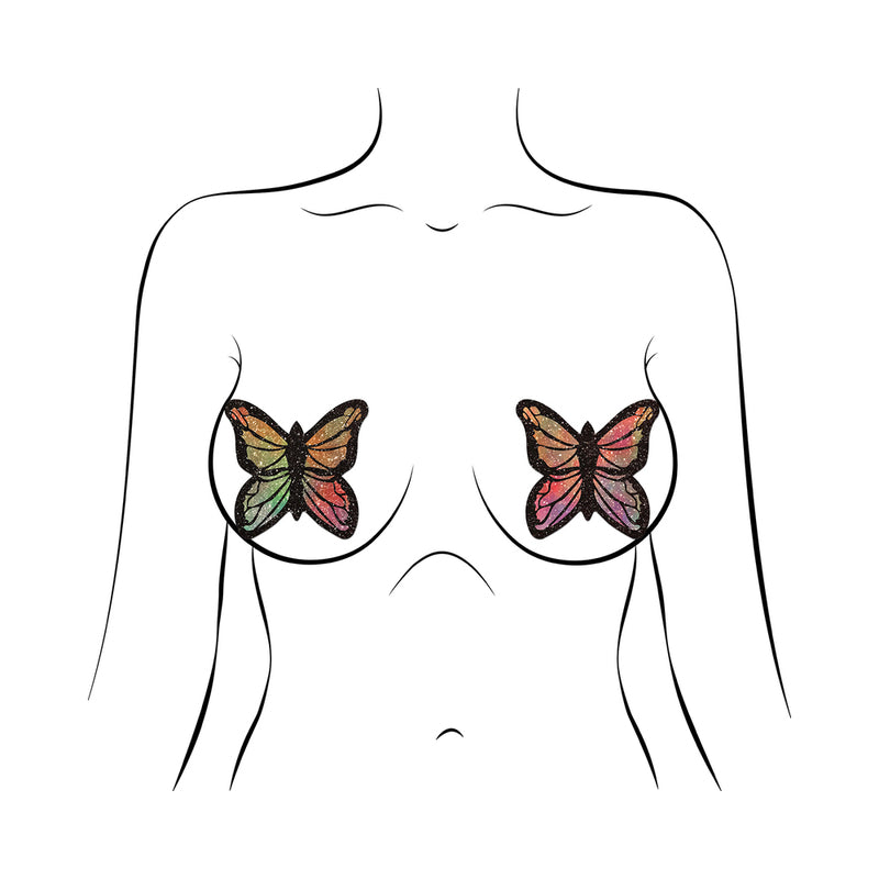PASTEASE - GLITTER BUTTERFLY PASTIES PASTEL RAINBOW