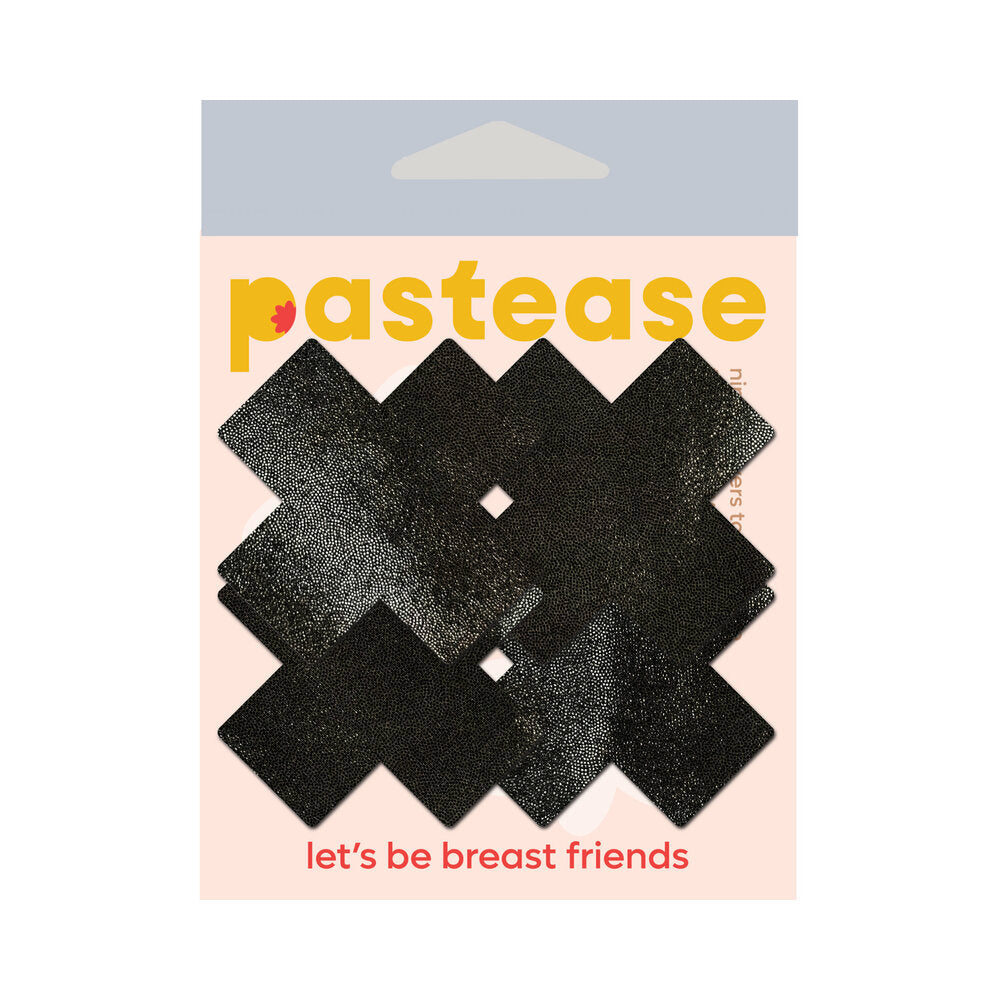 PASTEASE PETITES CROSSES PASTIES BLACK