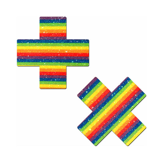PASTEASE GLITTER PRIDE CROSSES RAINBOW