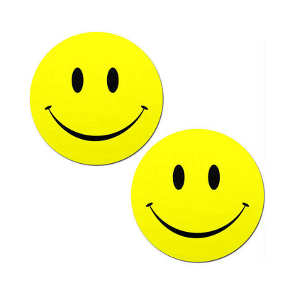 PASTEASE HAPPY SMILEY FACE PASTIES YELLOW