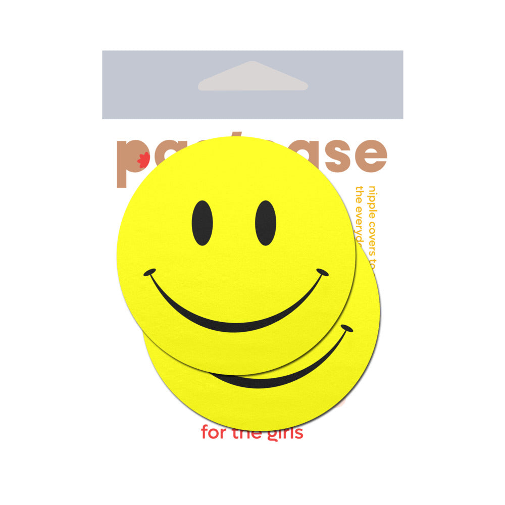 PASTEASE - HAPPY SMILEY FACE PASTIES YELLOW
