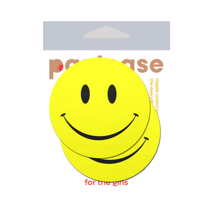 PASTEASE - HAPPY SMILEY FACE PASTIES YELLOW
