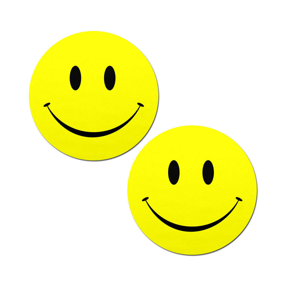 PASTEASE - HAPPY SMILEY FACE PASTIES YELLOW