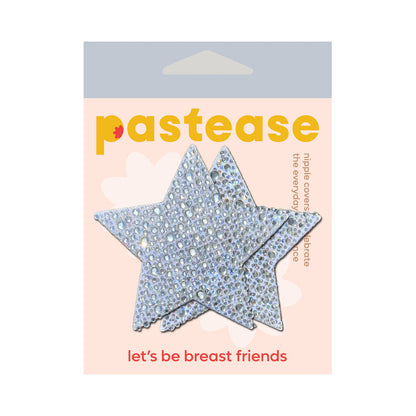 PASTEASE - CRYSTAL SPARKLING STAR PASTIES SILVER