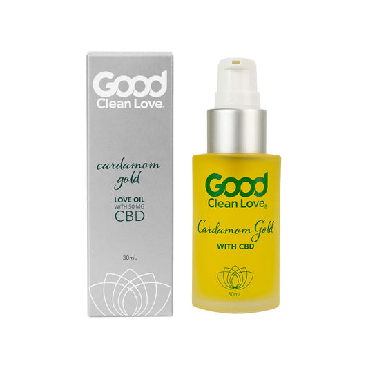 GOOD CLEAN LOVE CARDAMOM GOLD CBD LOVE OIL 1 OZ.