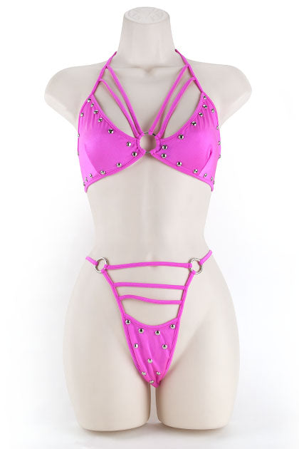 EXPOSED - SUJETADOR Y TANGA PAK-212 CIRE L/ XL ROSA
