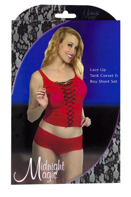 EXPOSED - O - L LACE UP TANK ROJO L/XL