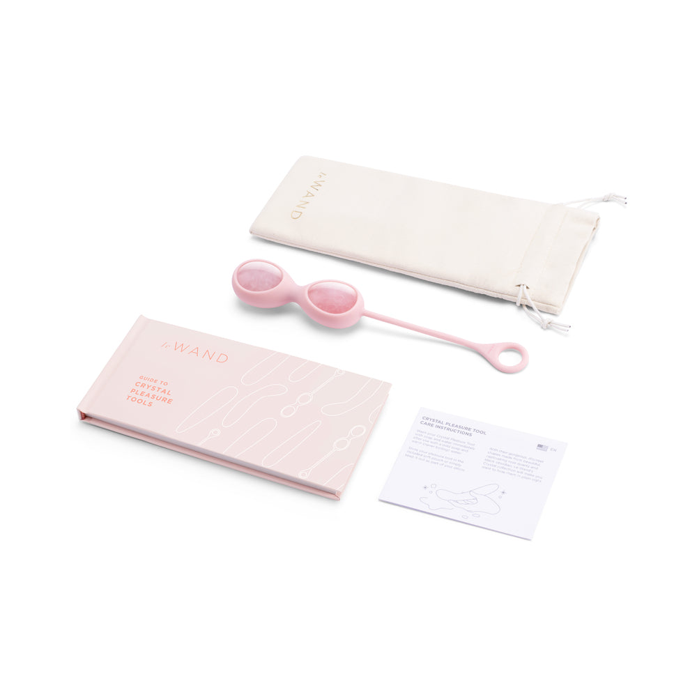 LE WAND CRYSTAL YONI EGGS ROSE QUARTZ