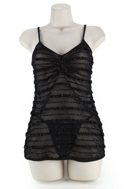 TUBE DRESS & G- RUFFLE BLACK