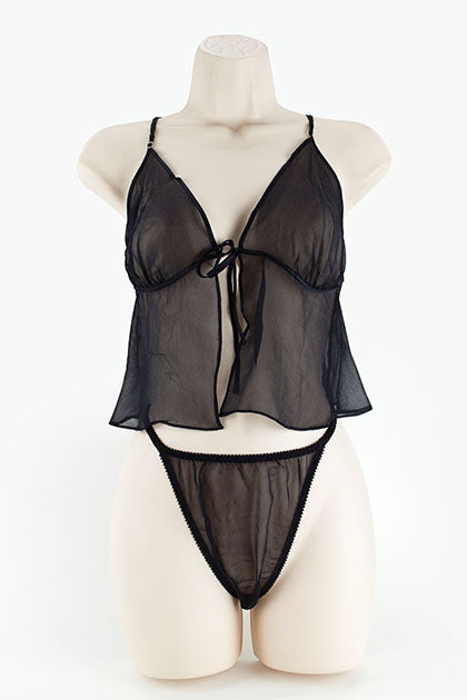 EXPOSED - TEASER BABY DOLL 2XL NEGRO