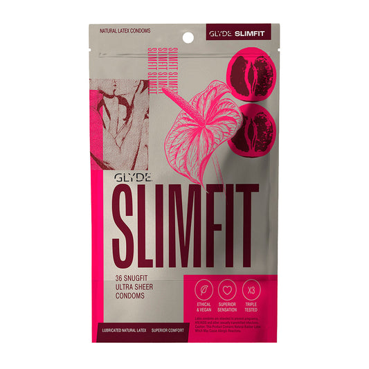 GLYDE CONDOMS - GLYDE SLIMFIT LATEX CONDOMS 36-PACK