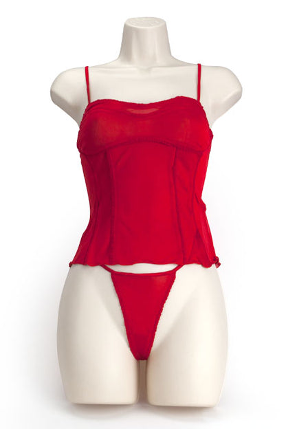EXPOSED - SILK SOFT CORSET ROJO