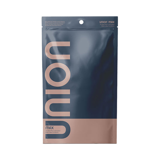 GLYDE CONDOMS - UNION MAX LATEX CONDOMS 12-PACK