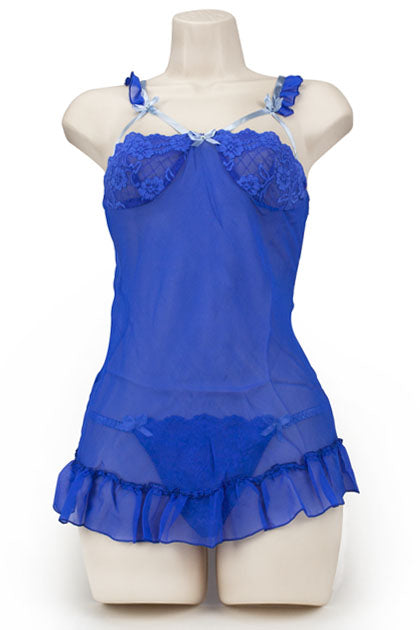 BABY DOLL HALF CUP COBALTO L