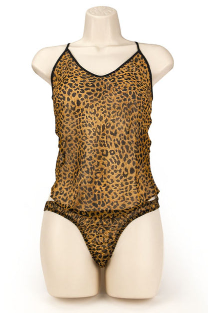 EXPOSED - CAMI/THONG SET GLD