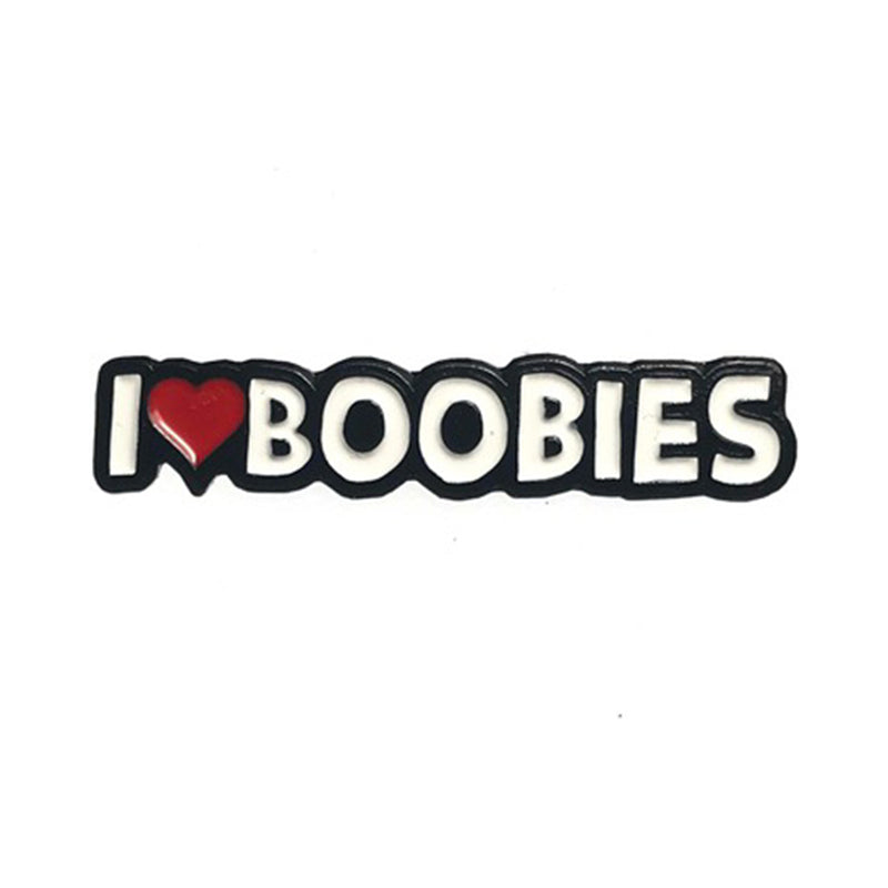 GEEKY & KINKY - I HEART BOOBIES ENAMEL PIN